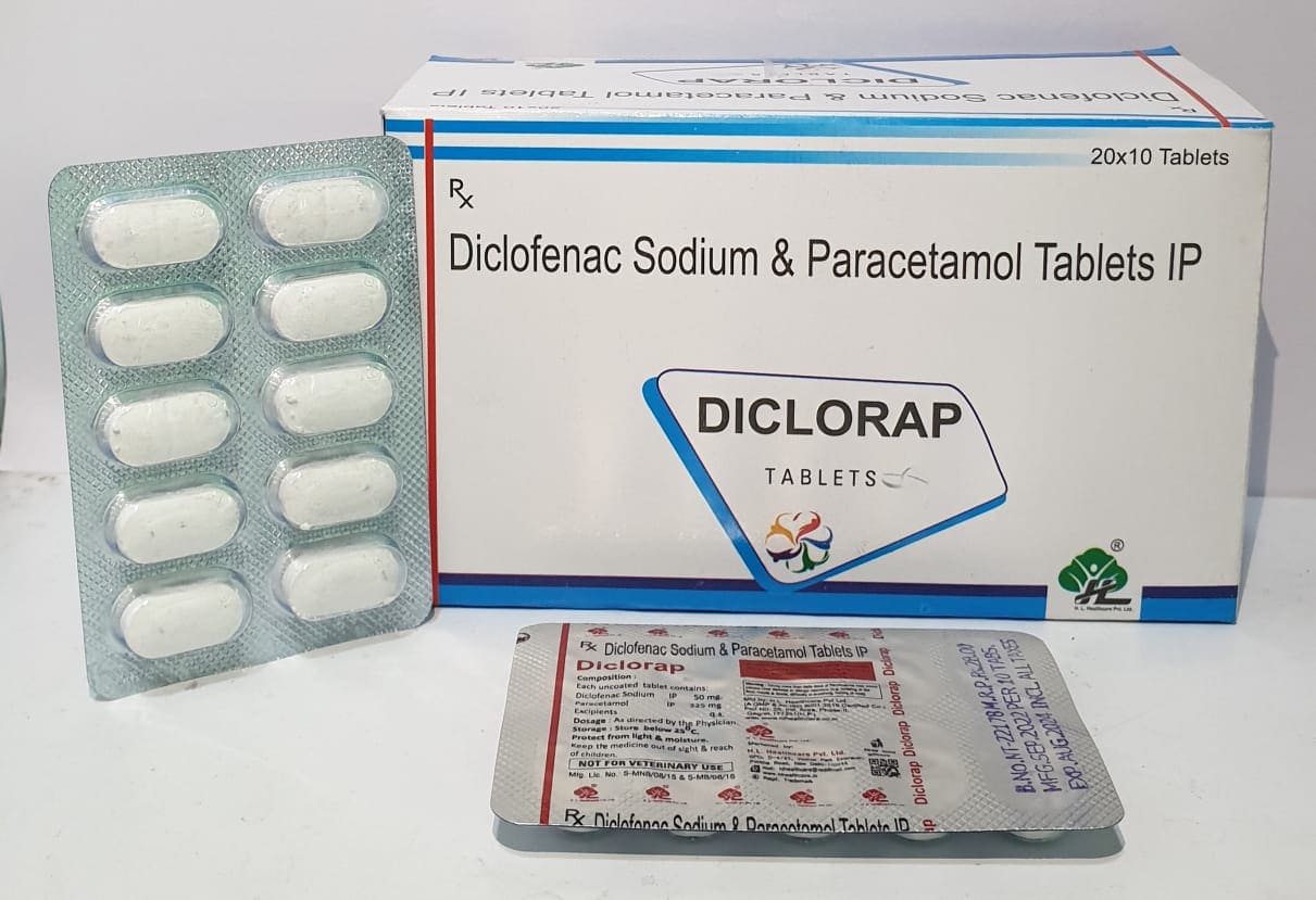 Diclofenac Sodium 50mg+Paracetamol 325mg