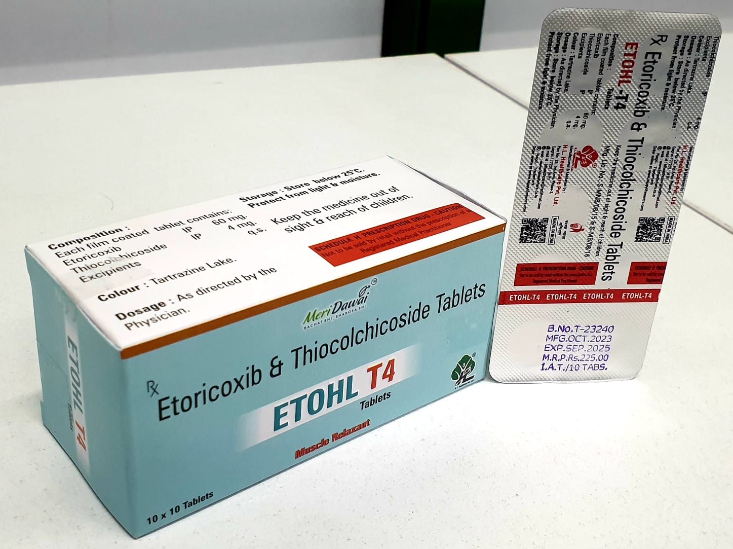 Etoricoxib 90 mg+Thiocolchicoside 4 mg Tablets