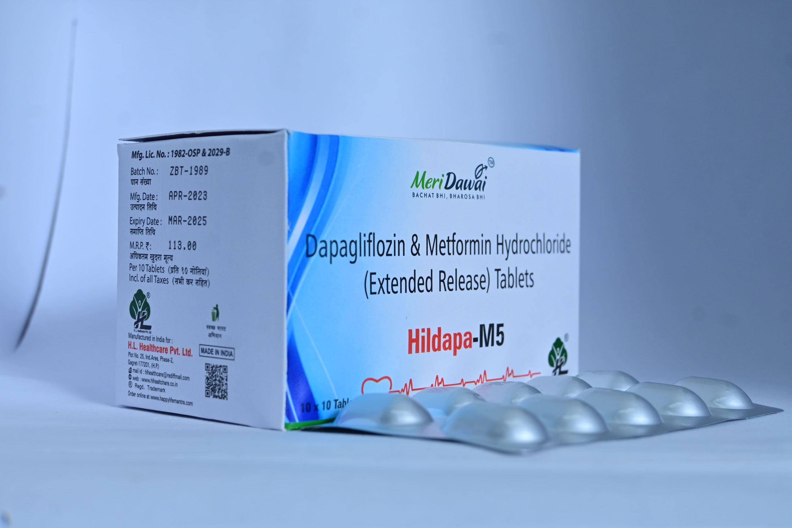 Dapagliflozin 5mg+Metformin 500mg (SR)
