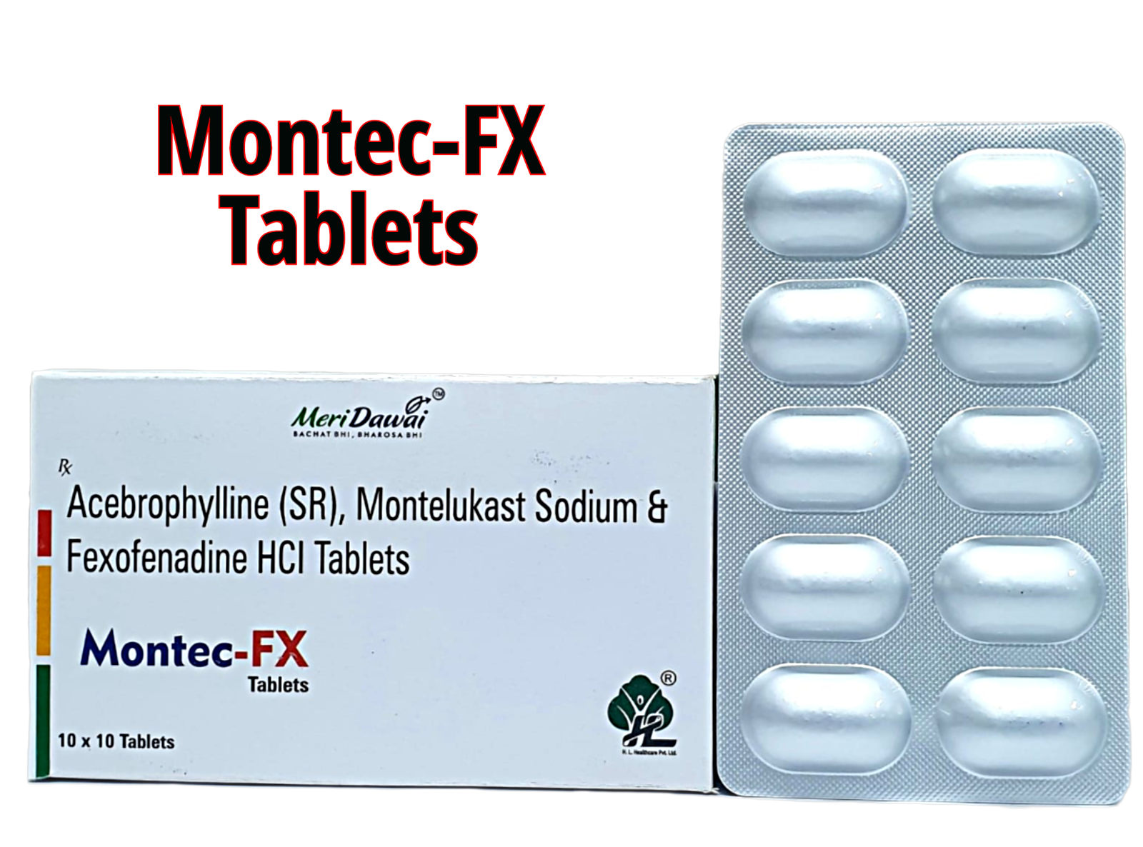 Montelukast 10mg+Fexofenadine 120mg+Acebrophyline 200mg