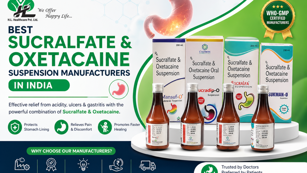 Best Sucralfate & Oxetacaine Suspension Manufacturers in India